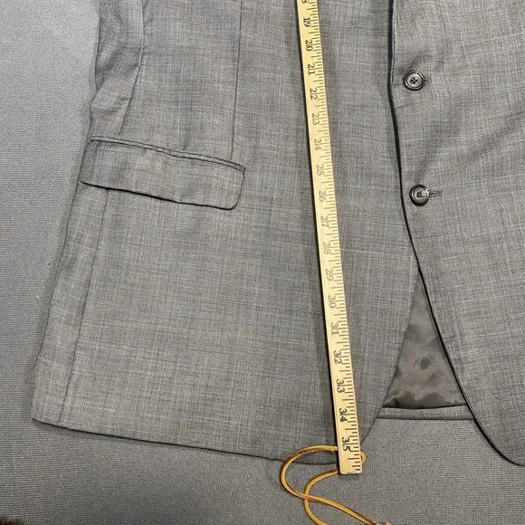 Lauren Ralph Lauren Blazer Mens 54L Gray Plaid Wool Two Button Sport Coat Jacket